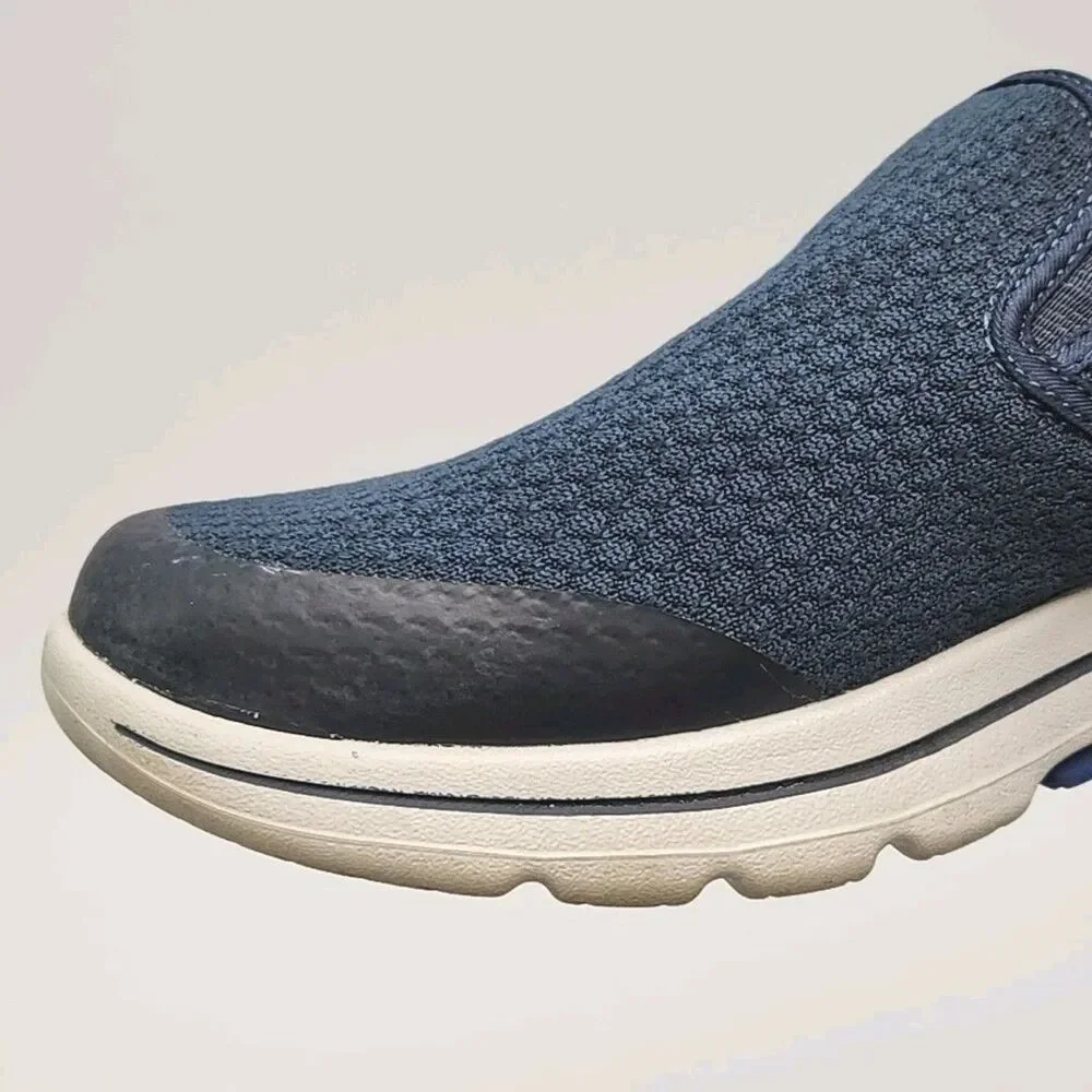 Skechers Sneaker Shoe Blue Go Walk 5 Ultra Women Sz 11.5 Wide Fit Air Cool Goga